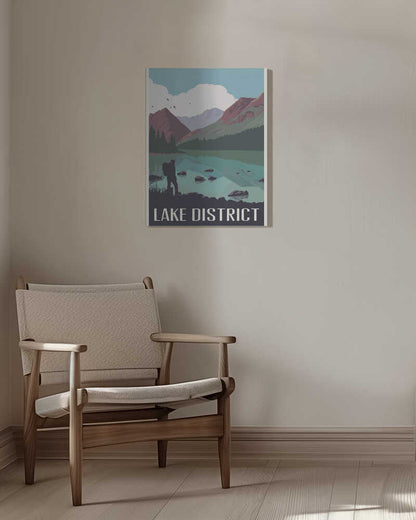 Lake District Travel Print Canvas Print Wall Art 1X2666100 - ART FEVER - Art Fever