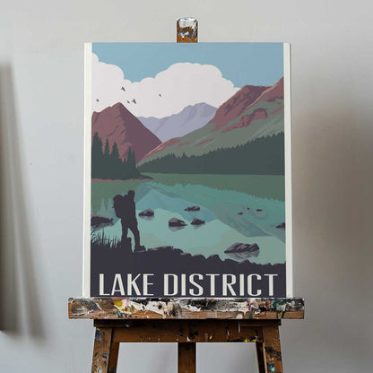 Lake District Travel Print Canvas Print Wall Art 1X2666100 - ART FEVER - Art Fever