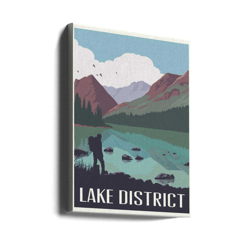 Lake District Travel Print Canvas Print Wall Art 1X2666100 - ART FEVER - Art Fever