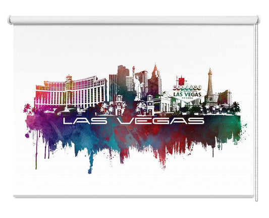 Las Vegas Usa Skyline City Art (4) Printed Picture Photo Roller Blind - 1X2807092 - Art Fever - Art Fever