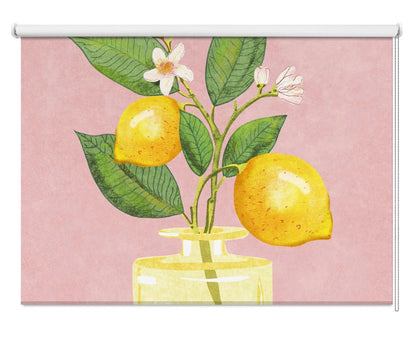 Lemon Bunch In Vase Printed Picture Photo Roller Blind - 1X2522090 - Art Fever - Art Fever
