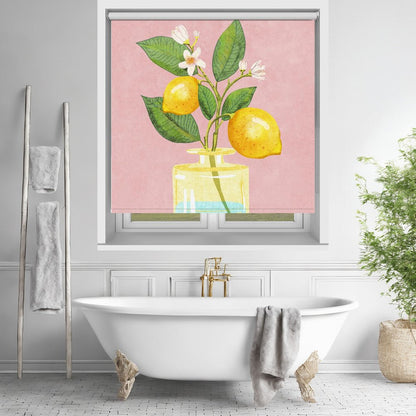 Lemon Bunch In Vase Printed Picture Photo Roller Blind - 1X2522090 - Art Fever - Art Fever