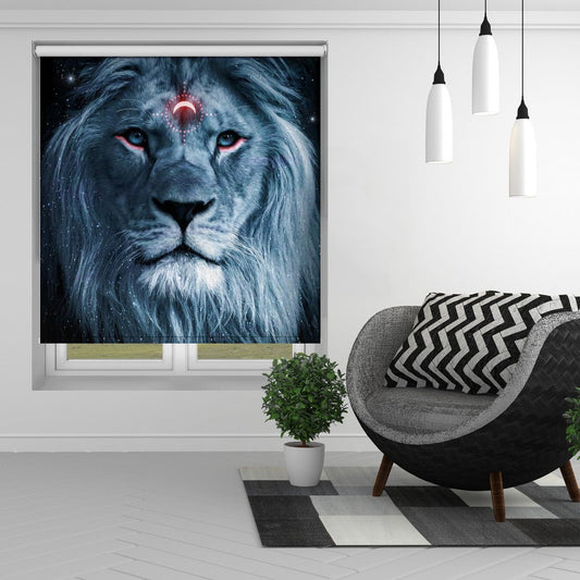 Lion Darkness Printed Picture Photo Roller Blind - 1X2631509 - Pictufy - Art Fever