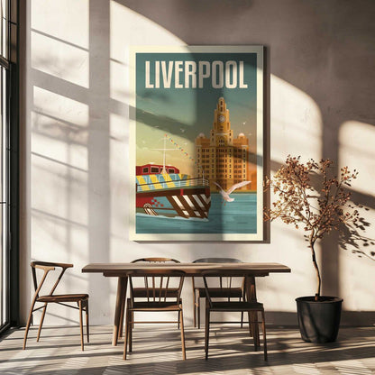 Liverpool Liver Building Travel Print Canvas Print Wall Art 1X2666101 - ART FEVER - Art Fever