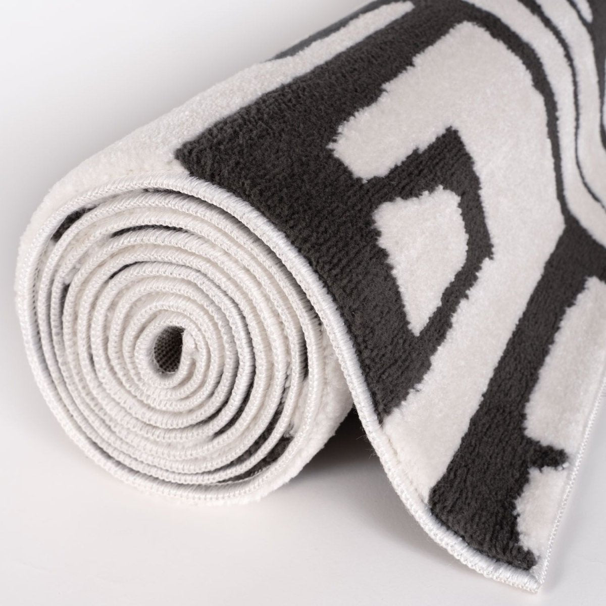 Loft Abstract Dark Grey Rug - The Rugs - Art Fever