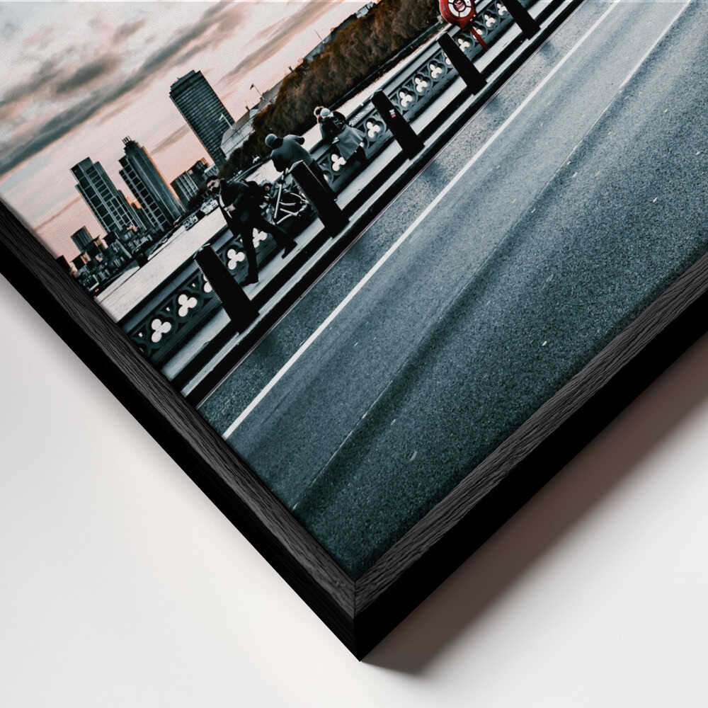 London Cab Sunset Canvas Print Wall Art 1X3161733 - ART FEVER - Art Fever