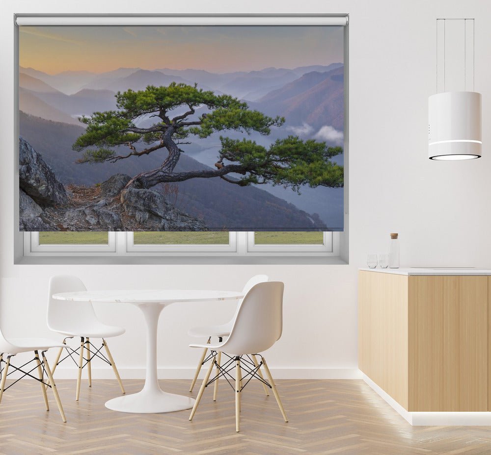 Lonely Tree Among the Mountains Printed Picture Photo Roller Blind - 1X1677102 - Art Fever - Art Fever