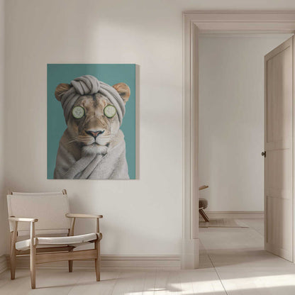 Luxury Lioness Canvas Print Wall Art 1X3063051 - ART FEVER - Art Fever
