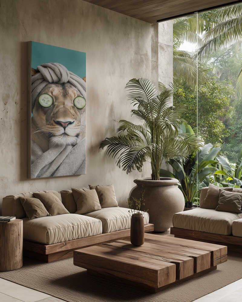 Luxury Lioness Canvas Print Wall Art 1X3063051 - ART FEVER - Art Fever