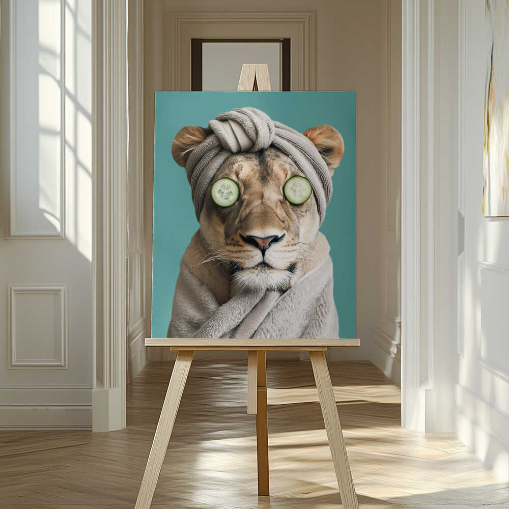 Luxury Lioness Canvas Print Wall Art 1X3063051 - ART FEVER - Art Fever