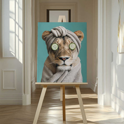 Luxury Lioness Canvas Print Wall Art 1X3063051 - ART FEVER - Art Fever