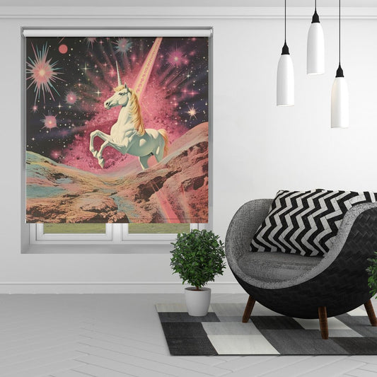 Magic Unicorn Space Kids Room Printed Picture Photo Roller Blind - 1X2569954 - Art Fever - Art Fever