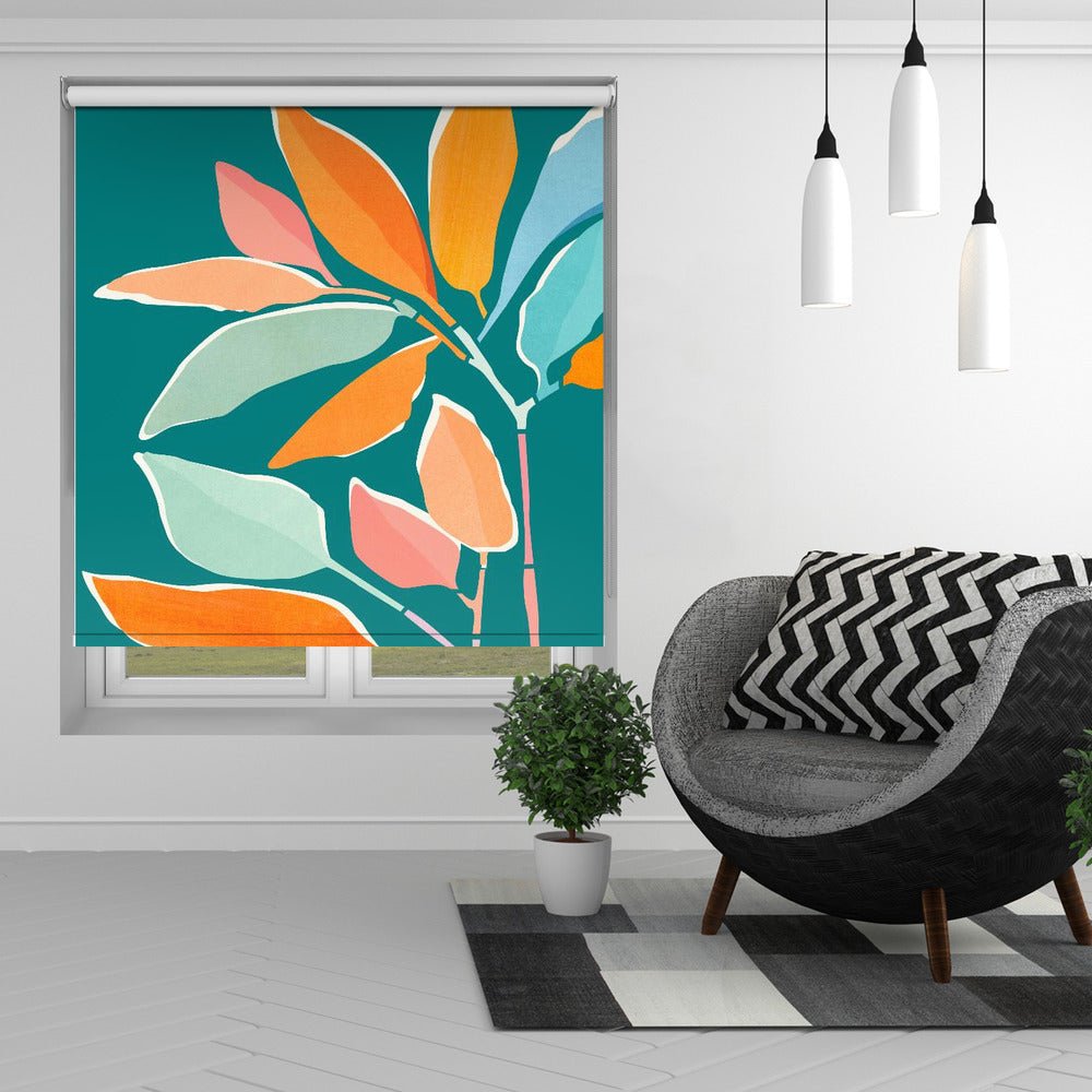 Magical Teal Rainbow Forest Printed Picture Photo Roller Blind - 1X2675646 - Art Fever - Art Fever