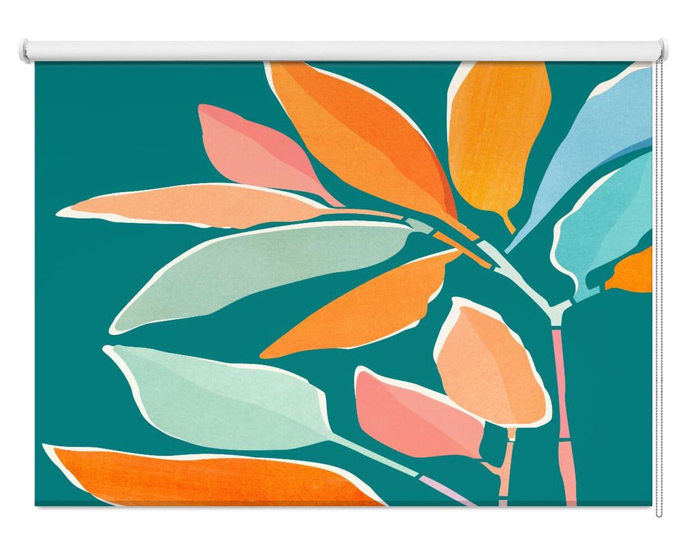 Magical Teal Rainbow Forest Printed Picture Photo Roller Blind - 1X2675646 - Art Fever - Art Fever