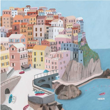 Manarola, Italy by Artist Carla Daly Canvas Print Wall Art 1X2897668 - ART FEVER - Art Fever