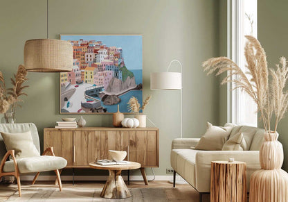 Manarola, Italy by Artist Carla Daly Canvas Print Wall Art 1X2897668 - ART FEVER - Art Fever