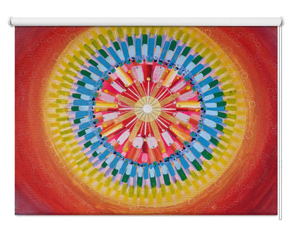 Mandala Energy Geometric Design Printed Picture Photo Roller Blind - 1X2558577 - Art Fever - Art Fever