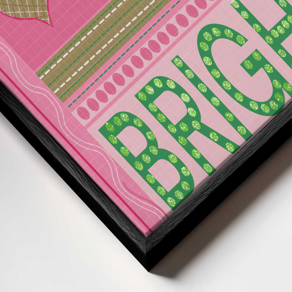 Merry and Bright Christmas Canvas Print Wall Art 1X3308377 - ART FEVER - Art Fever