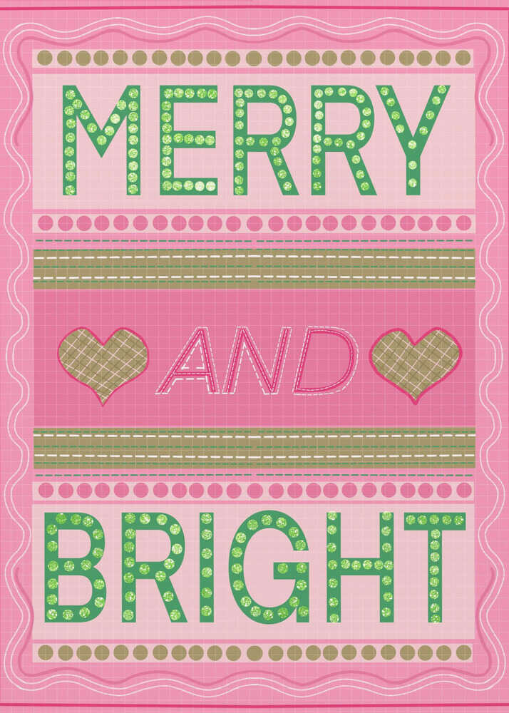 Merry and Bright Christmas Canvas Print Wall Art 1X3308377 - ART FEVER - Art Fever