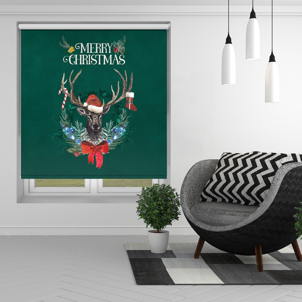 Merry Christmas Printed Picture Photo Roller Blind - 1X2548353 - Art Fever - Art Fever