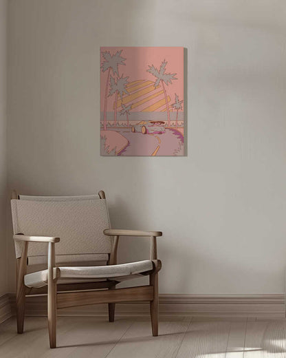 Miami drive Canvas Print Wall Art 1X3307804 - ART FEVER - Art Fever