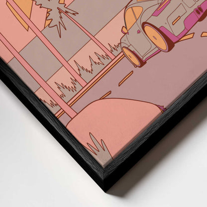 Miami drive Canvas Print Wall Art 1X3307804 - ART FEVER - Art Fever