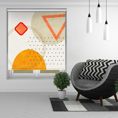 Mid Bauhaus Geometry 3 Printed Picture Photo Roller Blind - 1X2552927 - Art Fever - Art Fever
