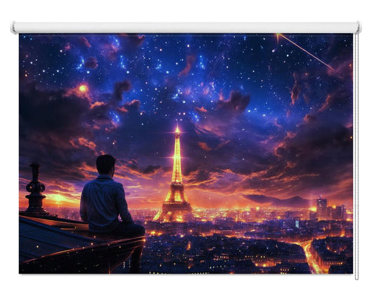 Midnight in Paris Printed Picture Photo Roller Blind - 1X2870723 - Art Fever - Art Fever