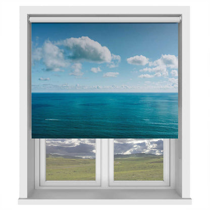 Minimalist Turquoise Ocean Seascape Printed Roller Blind - 1X2758439 - Art Fever - Art Fever