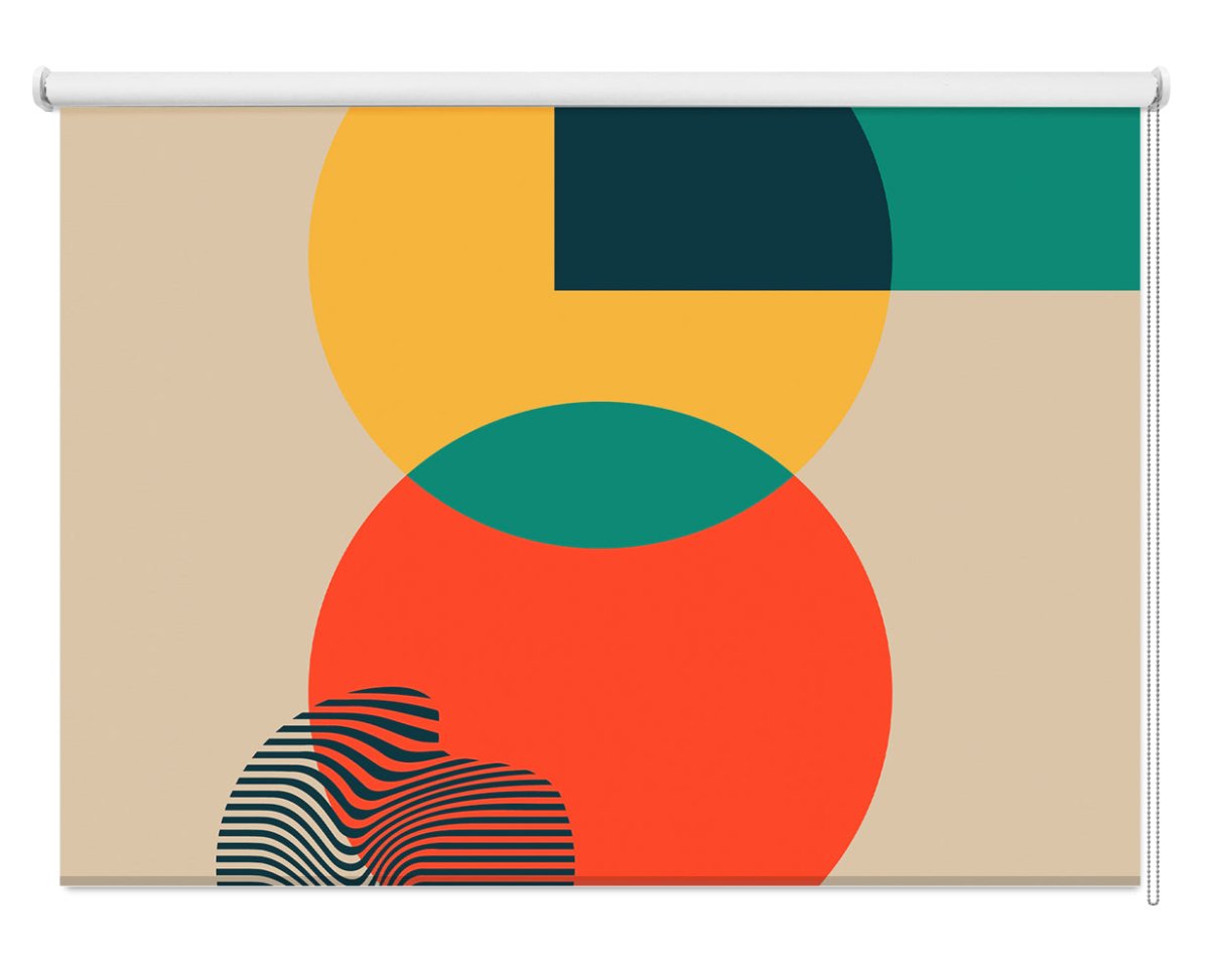 Modern Abstract Geometric Art Printed Picture Photo Roller Blind - RB1443 - Art Fever - Art Fever