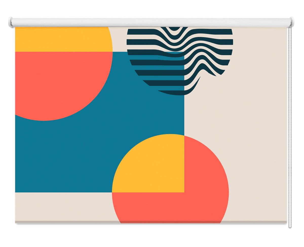 Modern Abstract Shapes Printed Picture Photo Roller Blind - RB1444 - Art Fever - Art Fever