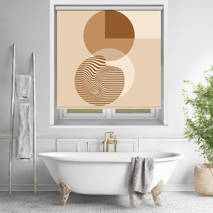 Modern Bauhaus Earth Tone Printed Picture Photo Roller Blind - RB1435 - Art Fever - Art Fever