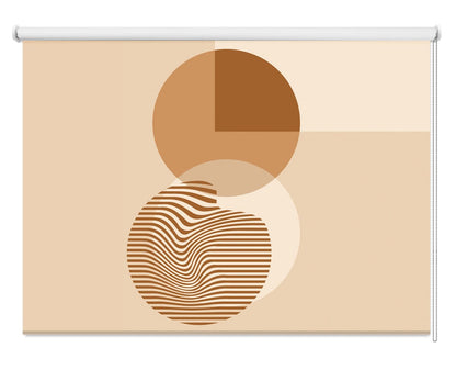 Modern Bauhaus Earth Tone Printed Picture Photo Roller Blind - RB1435 - Art Fever - Art Fever