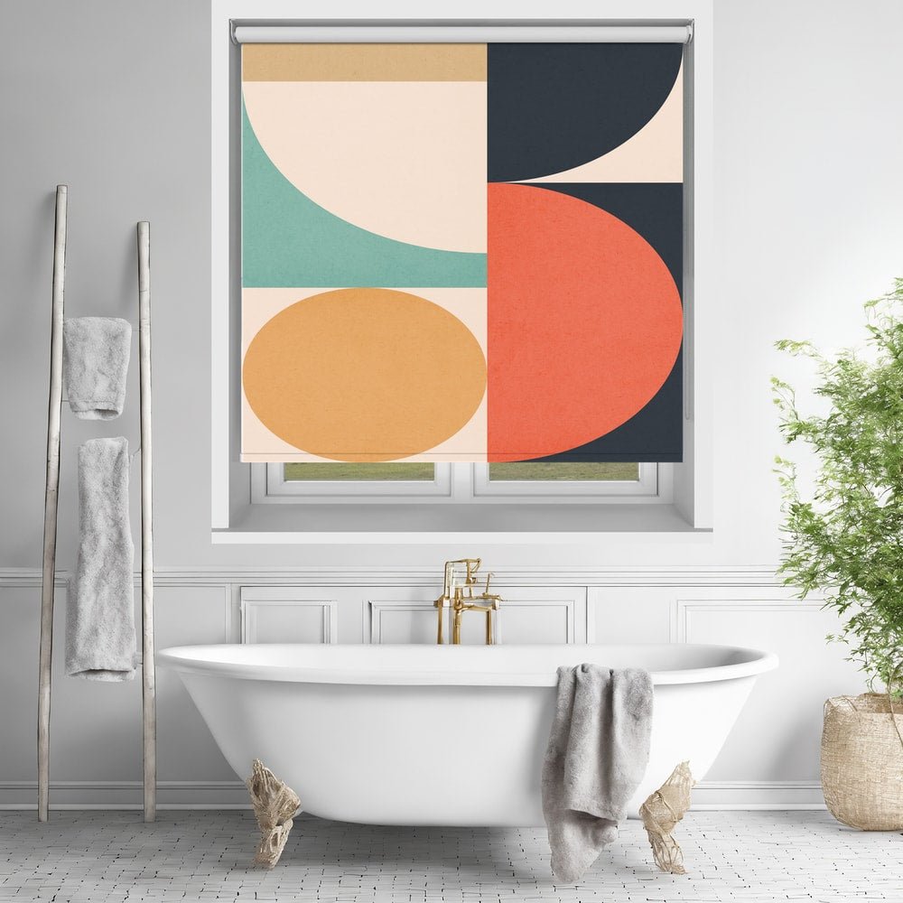 Modern Geometric Colour Blocks Printed Roller Blind - 1X2889971 - Art Fever - Art Fever
