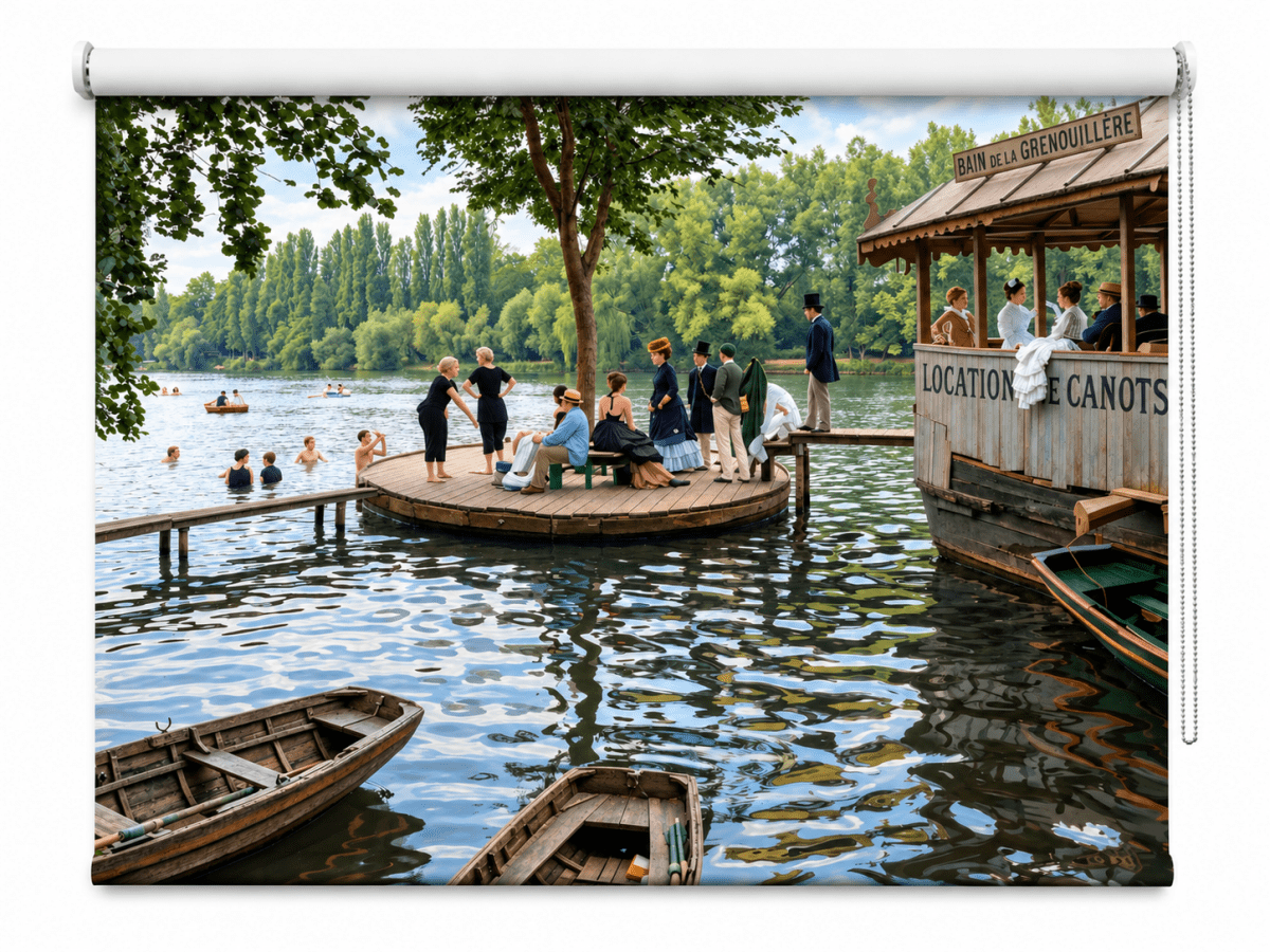Monet - La Grenouillère Reimagined Printed Picture Roller Blind - RB1504 - Art Fever - Art Fever