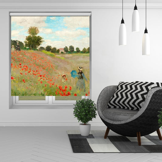 Monet Poppy Field Art Printed Picture Photo Roller Blind - RB278 - Art Fever - Art Fever