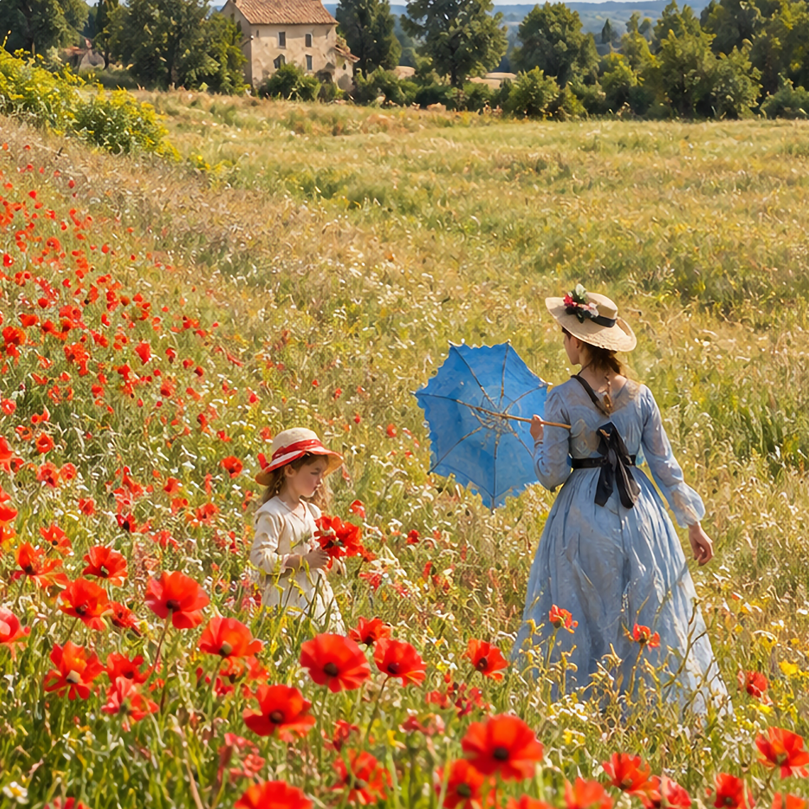 Monet – Poppy Field Reimagined Printed Picture Roller Blind - RB1501 - Art Fever - Art Fever