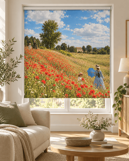 Monet – Poppy Field Reimagined Printed Picture Roller Blind - RB1501 - Art Fever - Art Fever