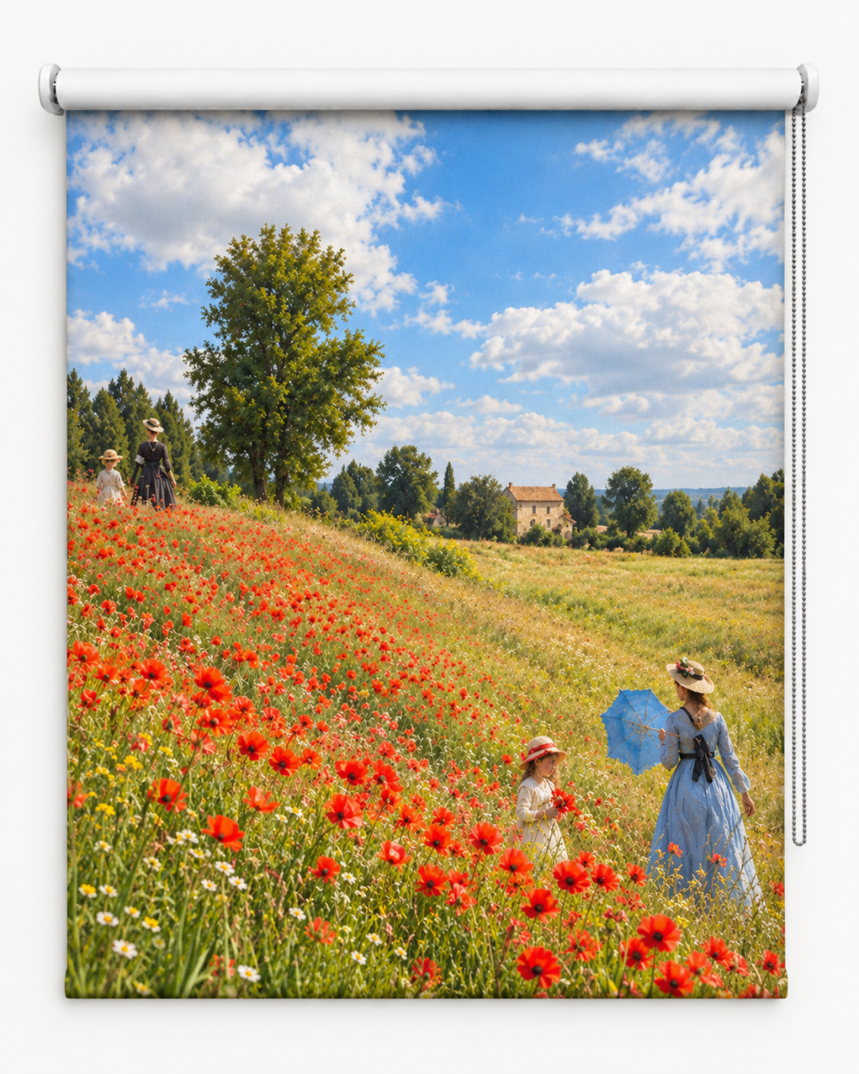 Monet – Poppy Field Reimagined Printed Picture Roller Blind - RB1501 - Art Fever - Art Fever