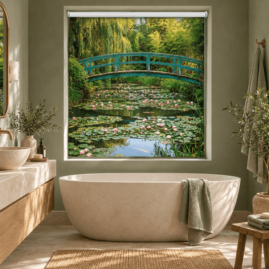 Monet - The Japanese Footbridge Reimagined Printed Picture Roller Blind - RB1506 - Art Fever - Art Fever