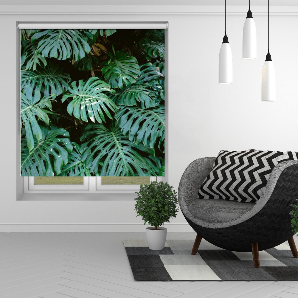 Monstera wall in Lisbon Printed Picture Photo Roller Blind - 1X2434563 - Art Fever - Art Fever