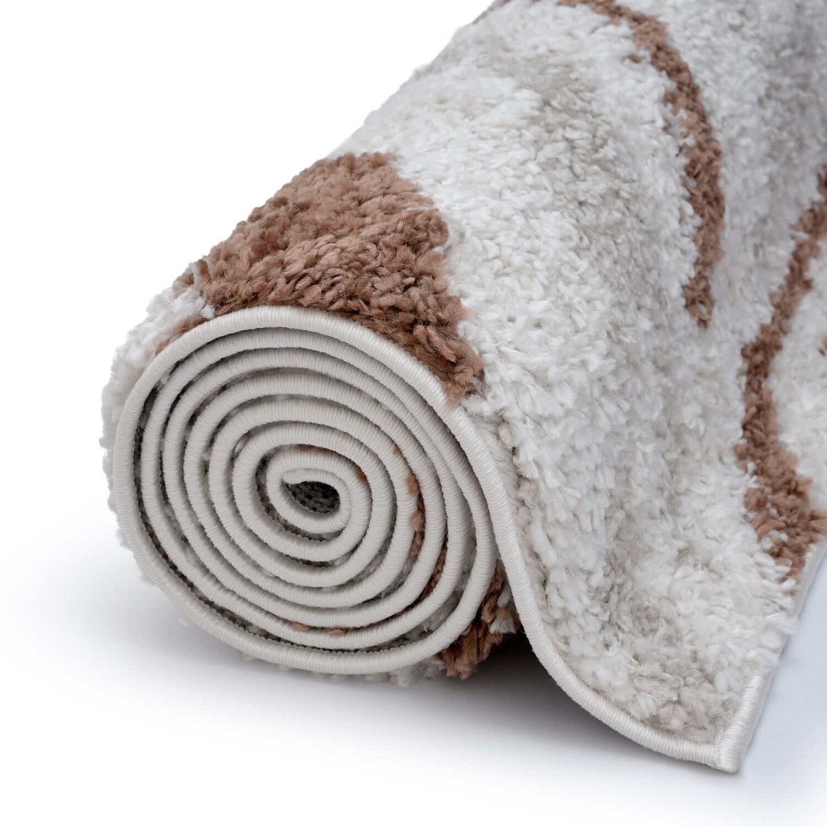 Moodi Shaggy Cream/Terra Savara Rug - The Rugs - Art Fever