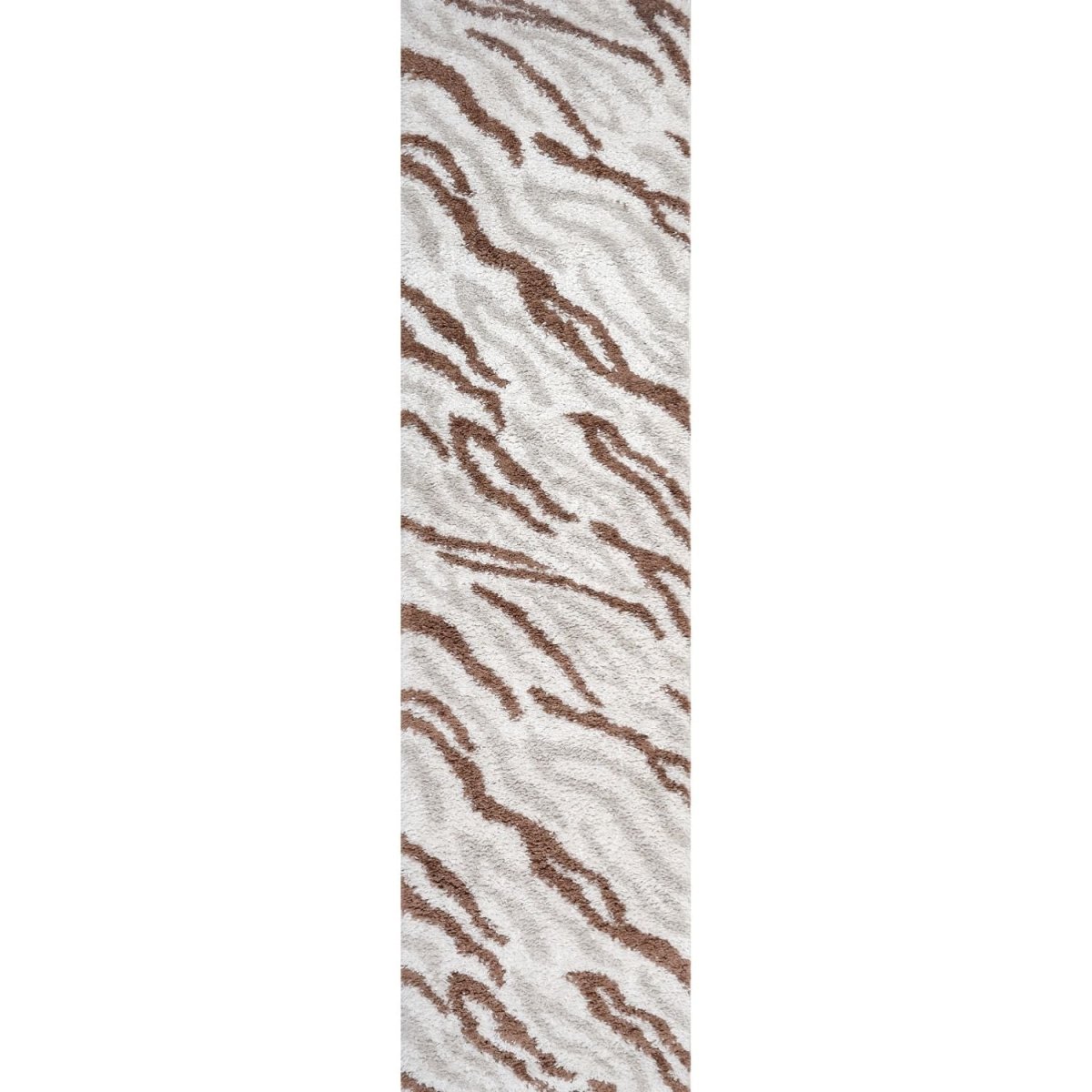 Moodi Shaggy Cream/Terra Savara Rug - The Rugs - Art Fever