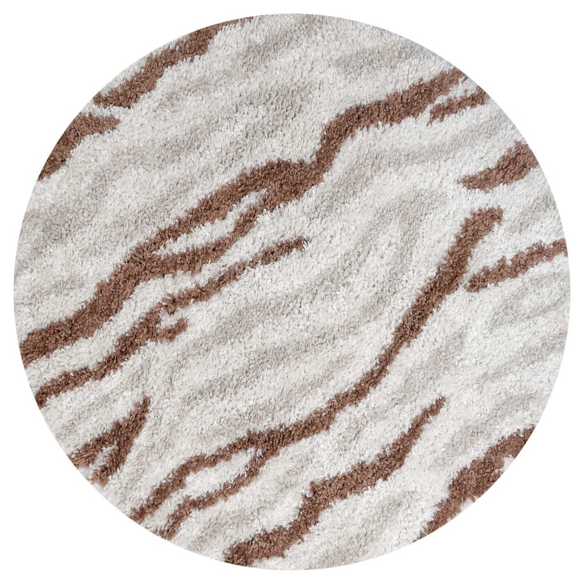 Moodi Shaggy Cream/Terra Savara Rug - The Rugs - Art Fever