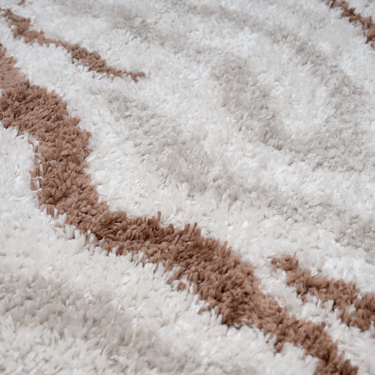 Moodi Shaggy Cream/Terra Savara Rug - The Rugs - Art Fever