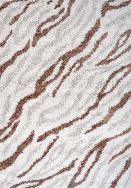 Moodi Shaggy Cream/Terra Savara Rug - The Rugs - Art Fever