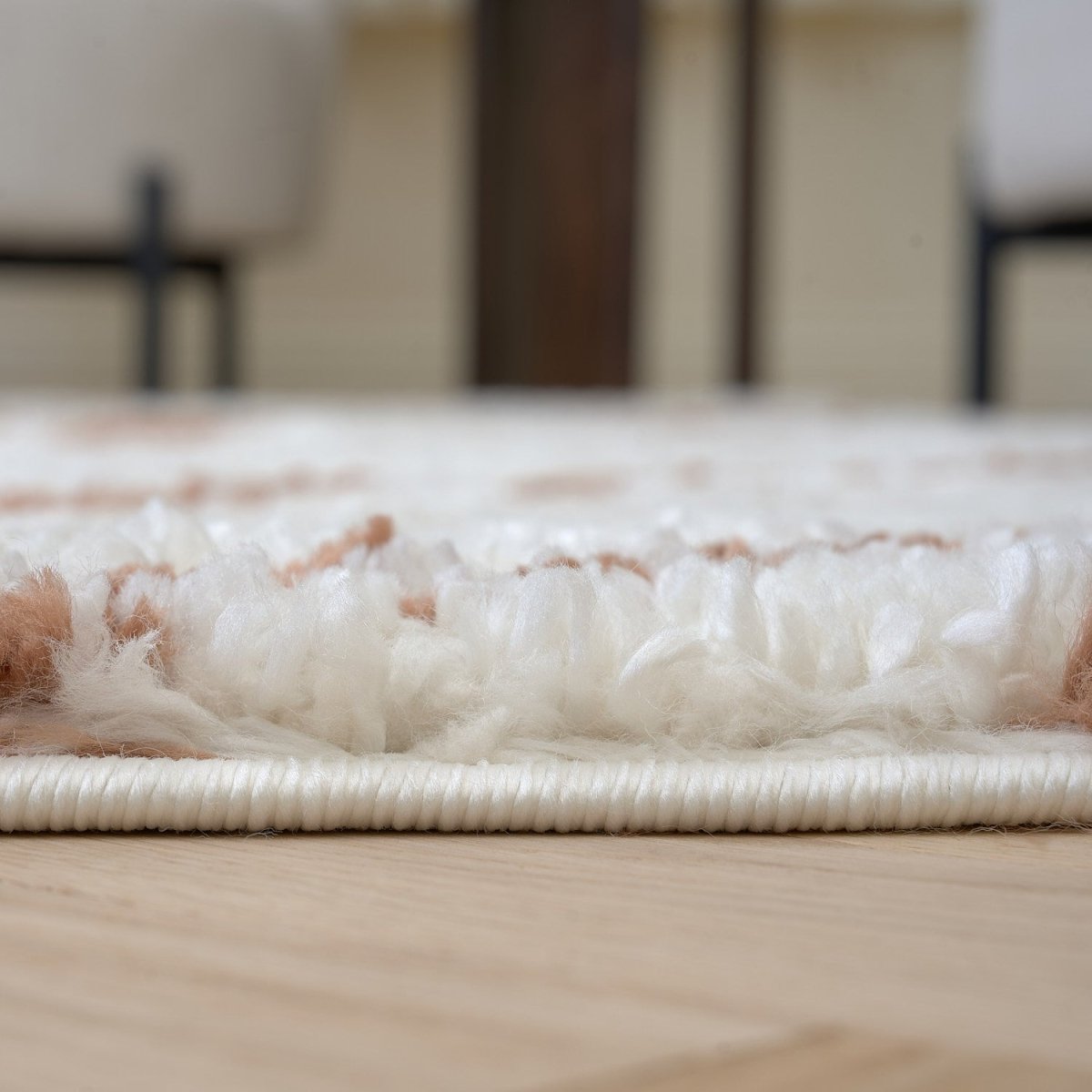 Moodi Shaggy Cream/Terra Savara Rug - The Rugs - Art Fever