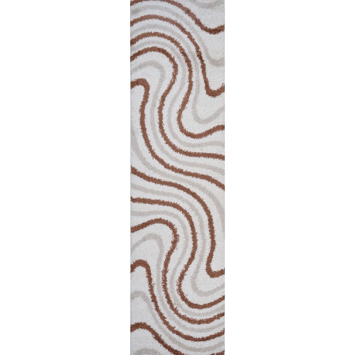 Moodi Shaggy Cream/Terra Sunhaze Rug - The Rugs - Art Fever