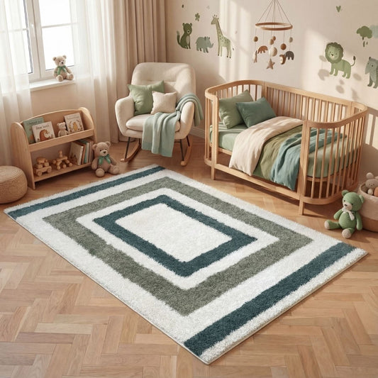 Moodi Shaggy Green Marina Rug - The Rugs - Art Fever