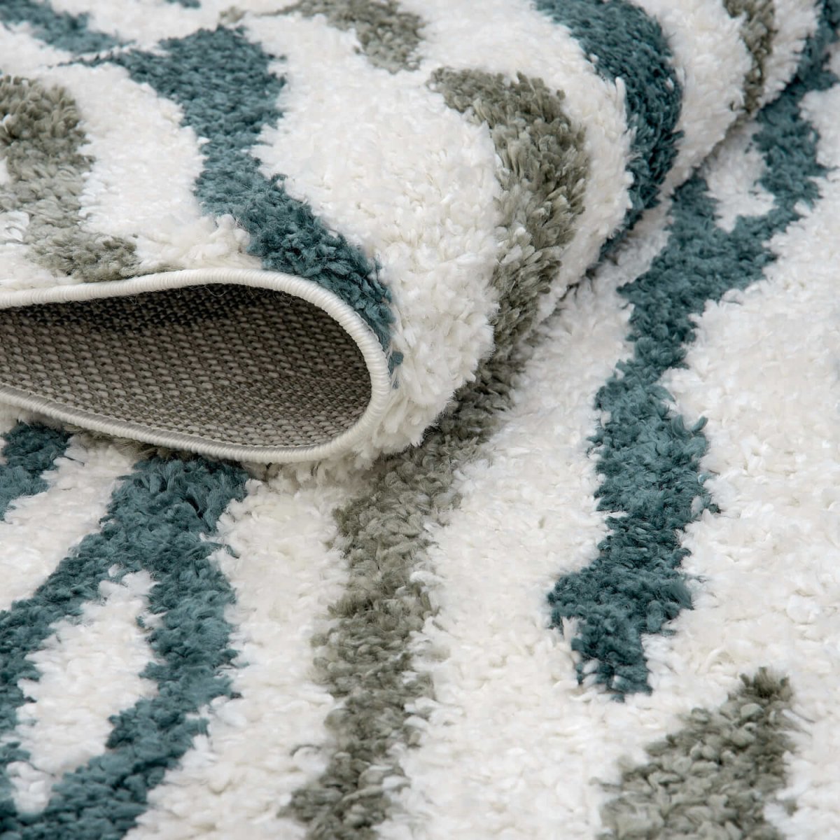 Moodi Shaggy Green Nyra Rug - The Rugs - Art Fever